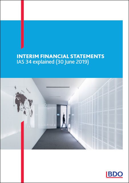 INTERIM FINANCIAL STATEMENTS IAS 34 explained (30 June 2019)